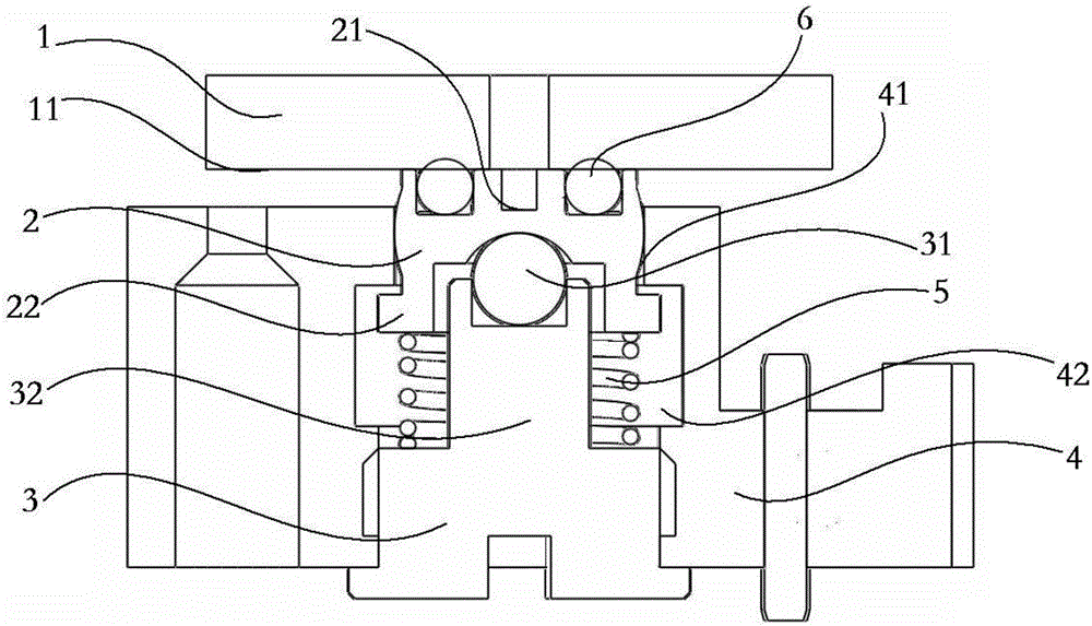 Valve head, parallel error automatic compensating device and electron microscope