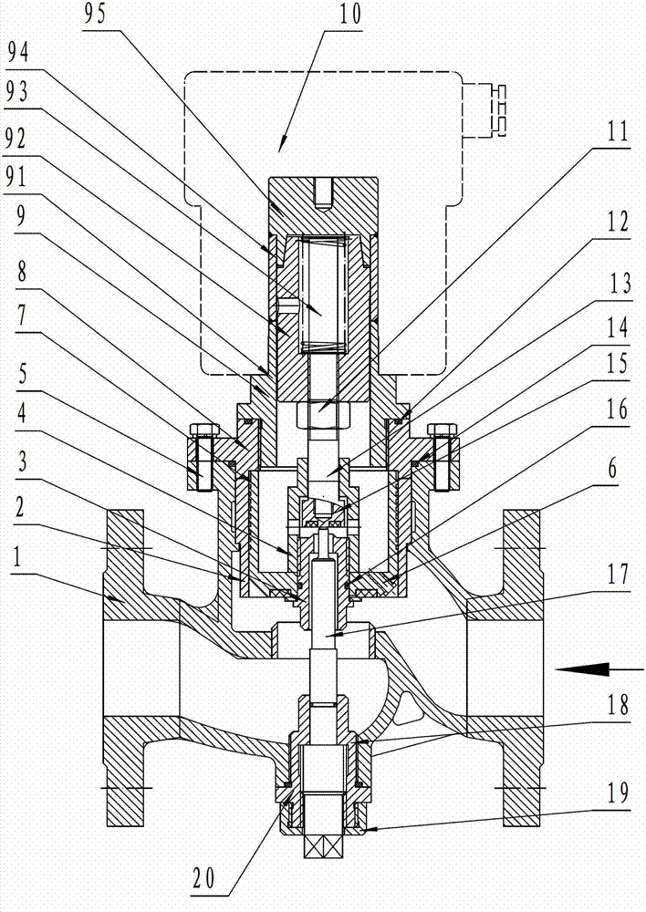 Normally closed type guide type gas anti-explosion valve