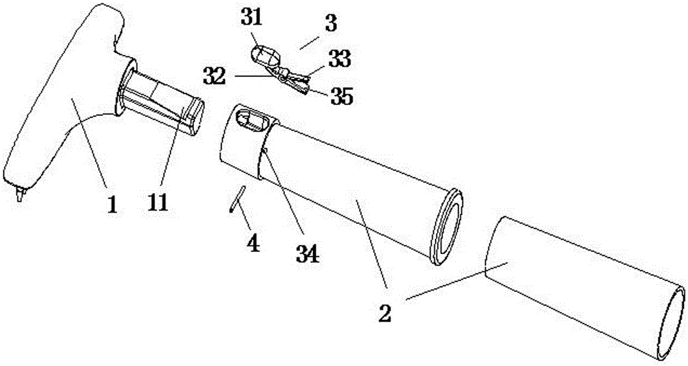 A brush structure for easy replacement of brush heads