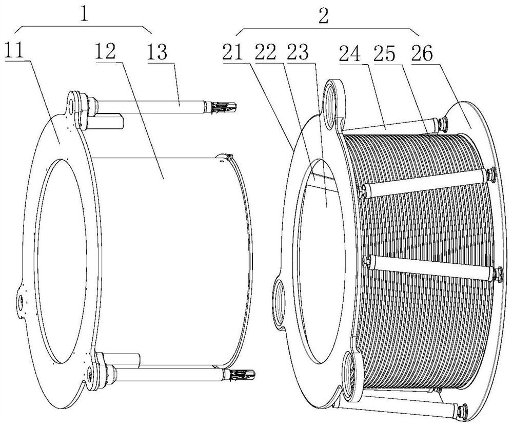 Active and passive combined planet vehicle automatic docking system and docking method