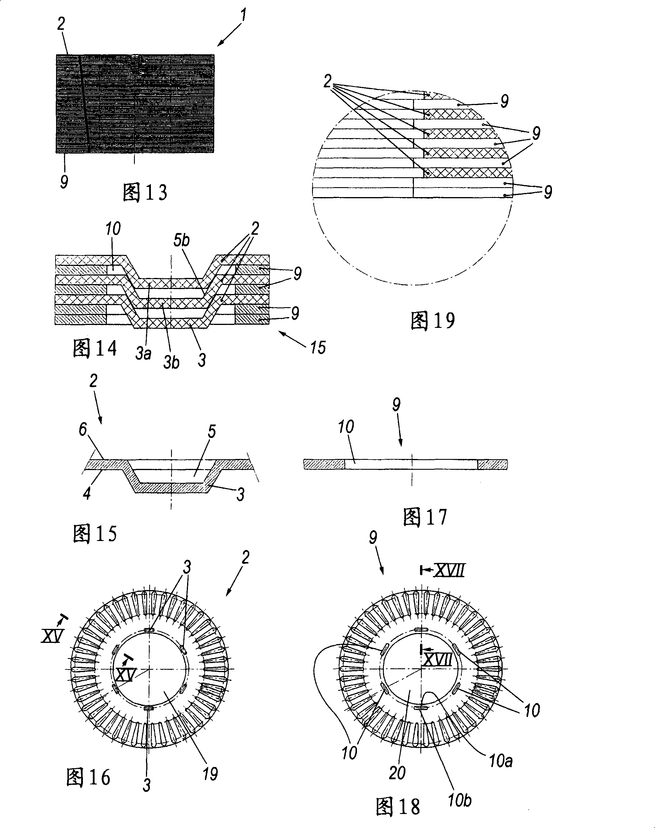 Laminar article for electrical use and a method and machine for producing said article