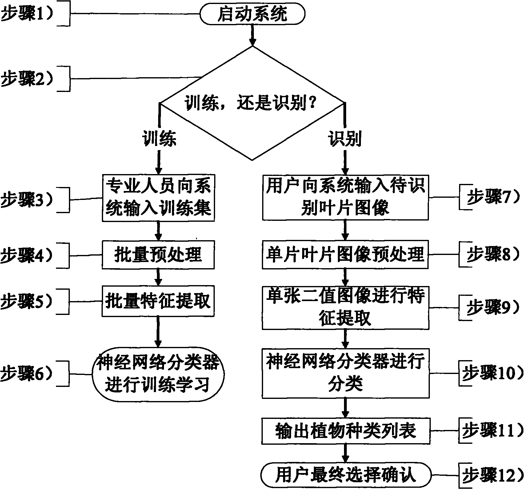 Method for recognizing image of plant leaf