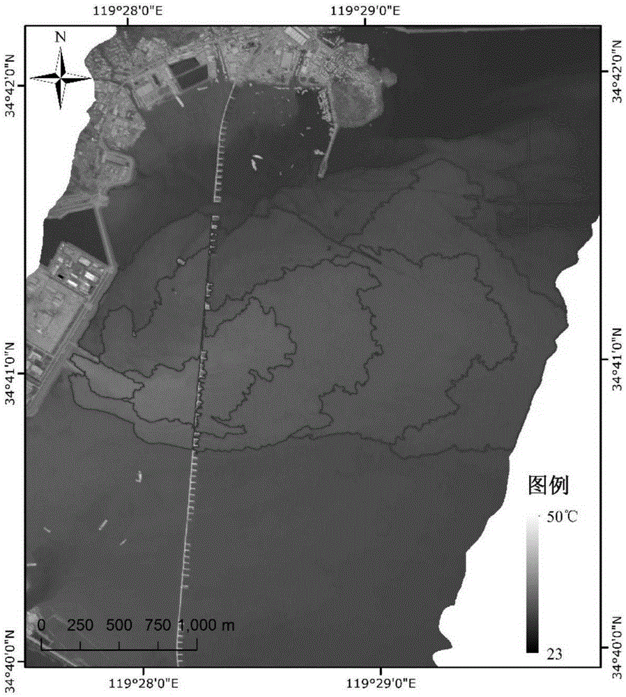 Extraction method for offshore industrial warm discharge water based on aerial remote sensing