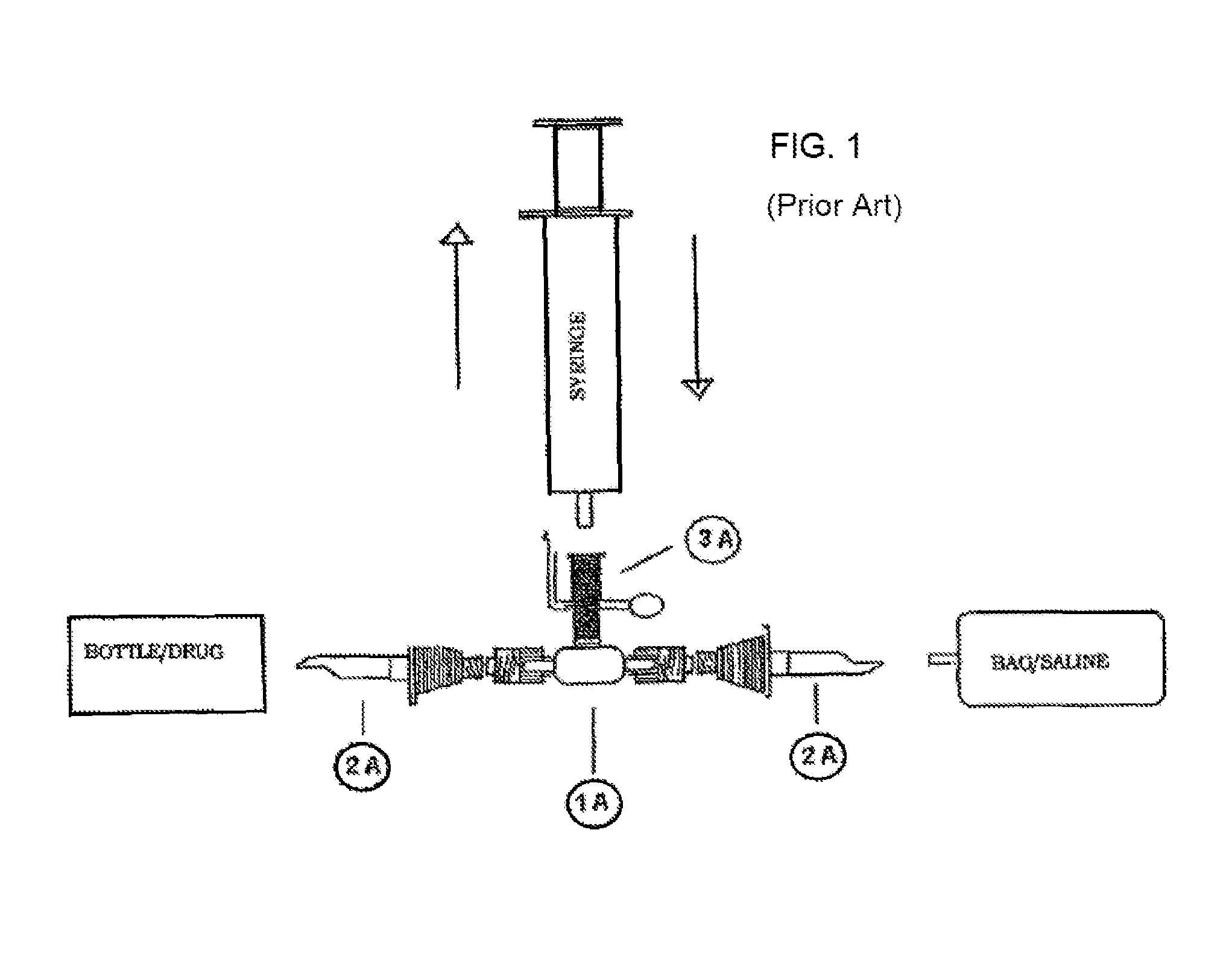 Device/system for mixing liquids, drugs and solutions before administration into the human body