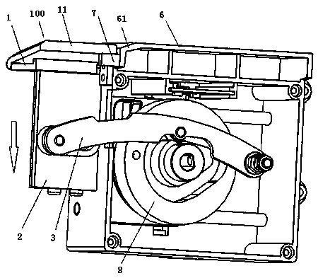 Stacking and pushing device and mute mahjong machine applied with the same