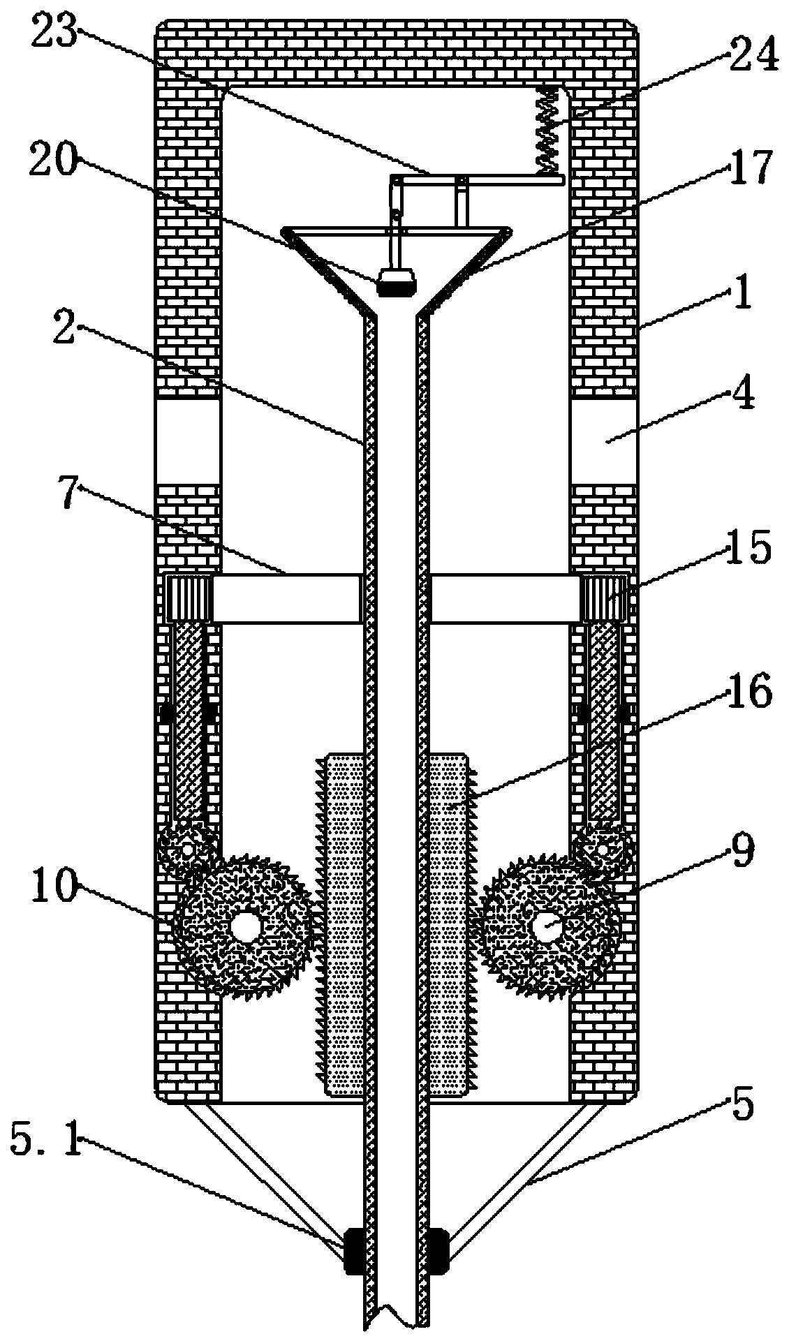 Marine floating garbage collecting device utilizing tidal energy