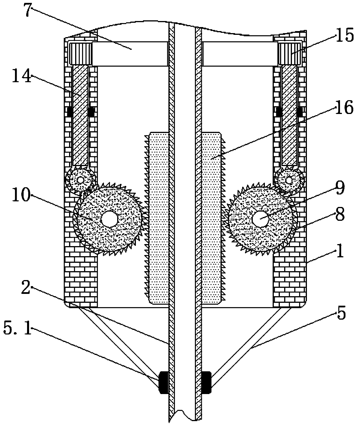 Marine floating garbage collecting device utilizing tidal energy