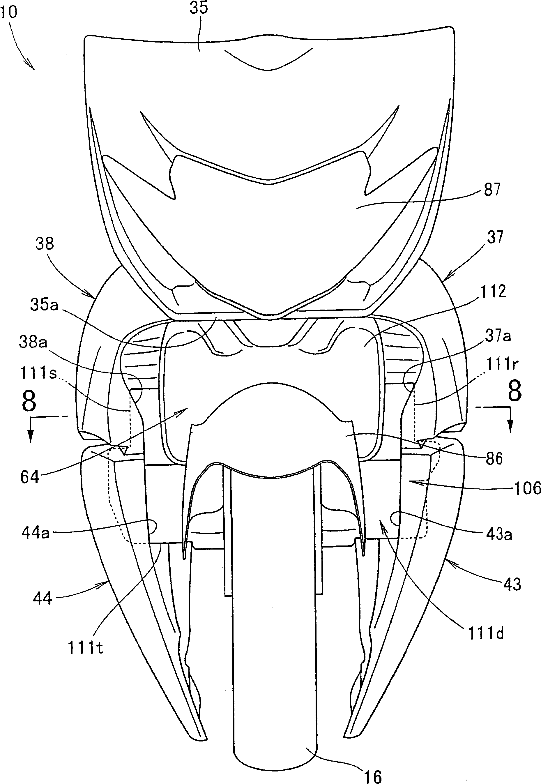 Air filtering device structure of automobiles with two wheels