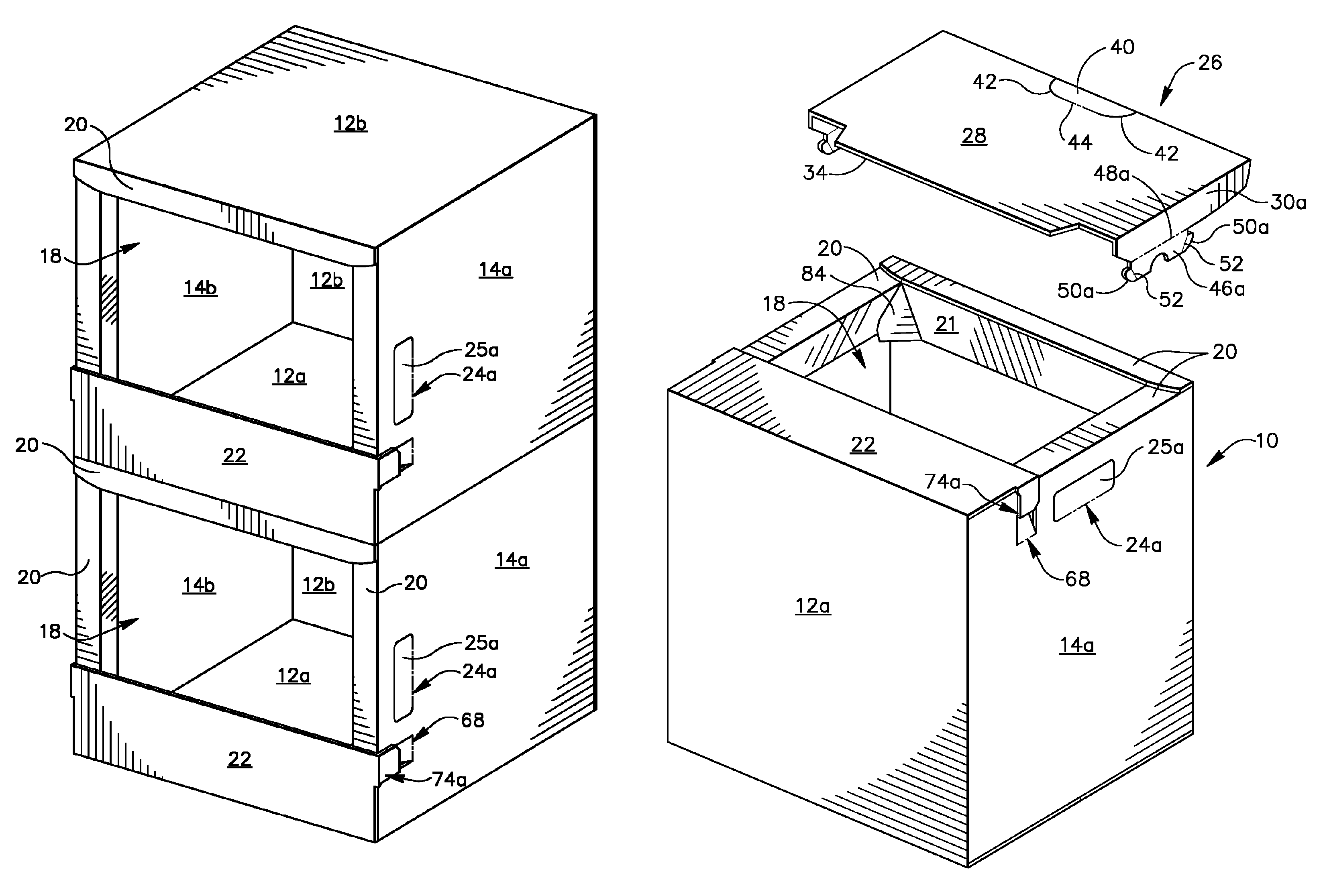 Frame face display and shipping container