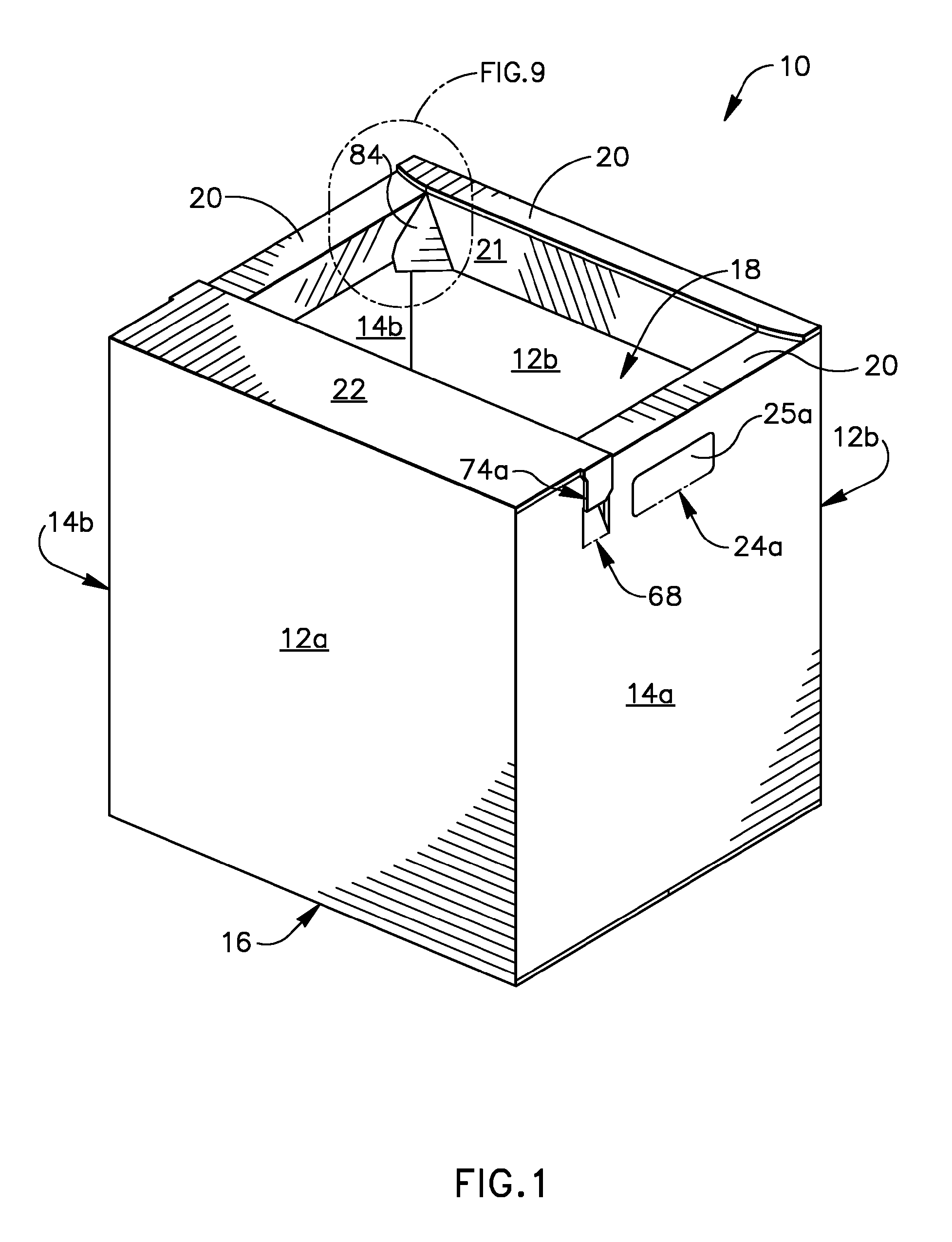 Frame face display and shipping container