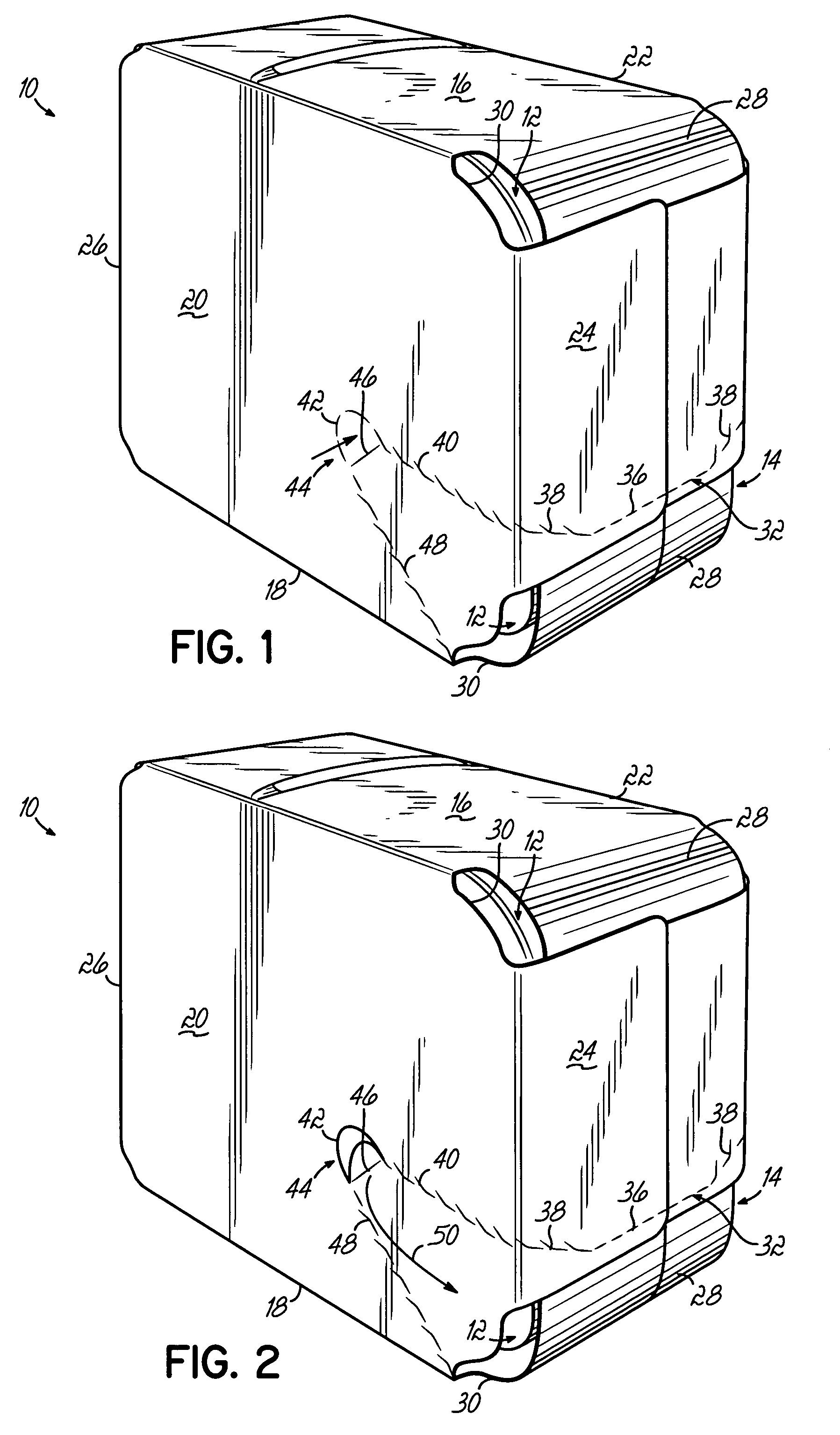 Contoured carton with dispenser