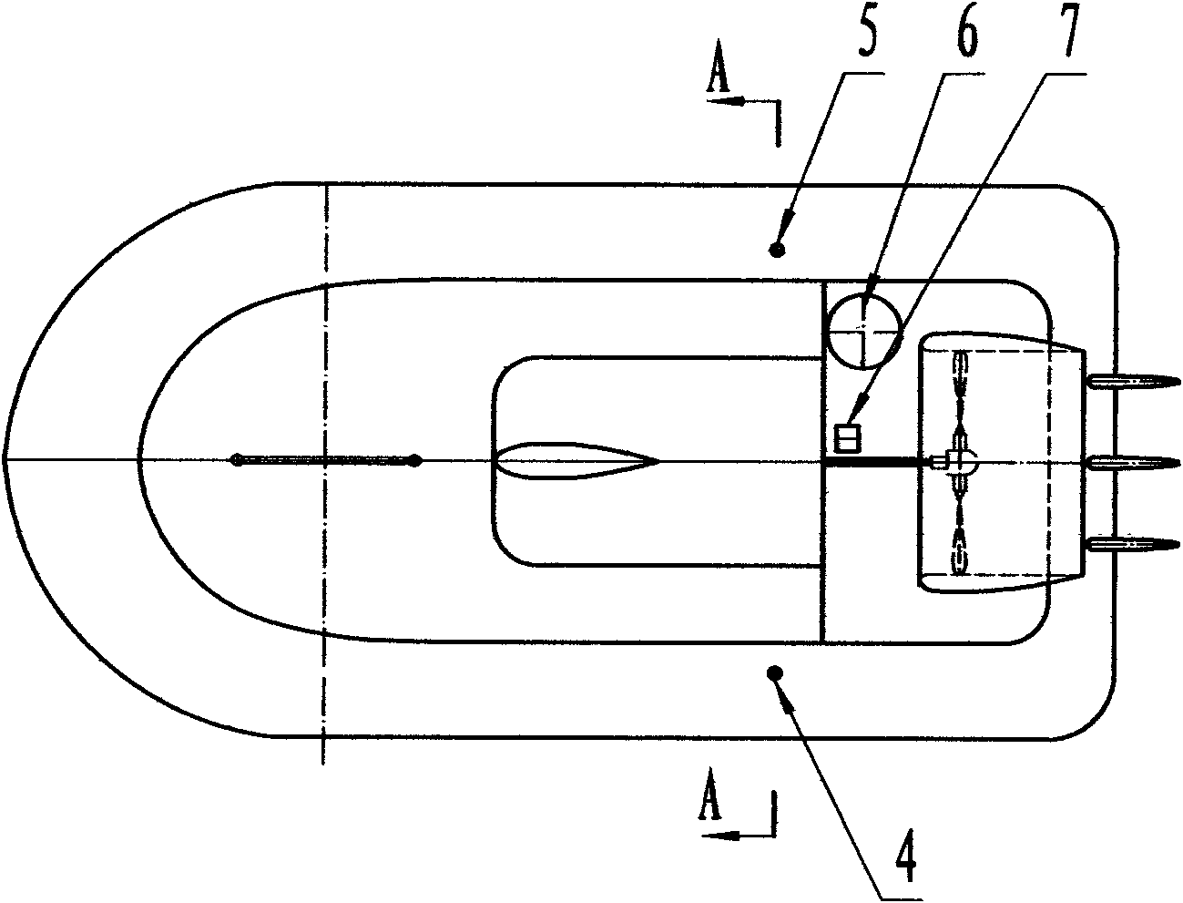 Posture control mechanism for small amphibious air-cushion vehicle