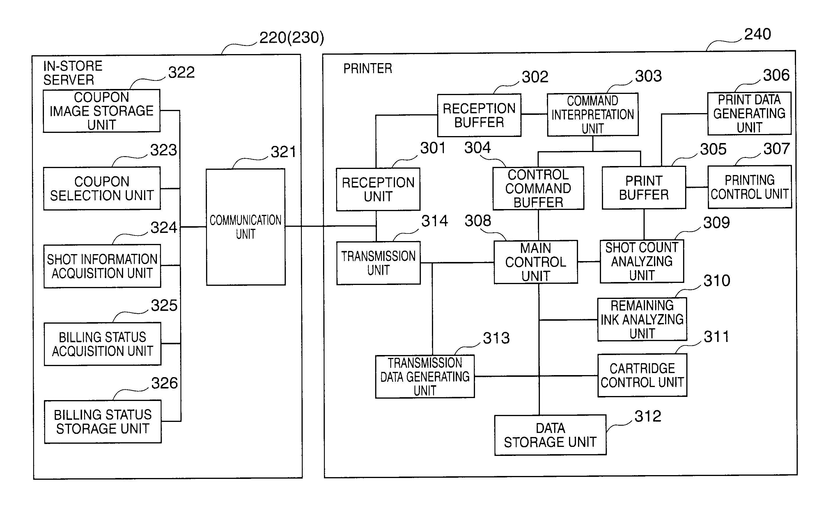 Printer and printing system