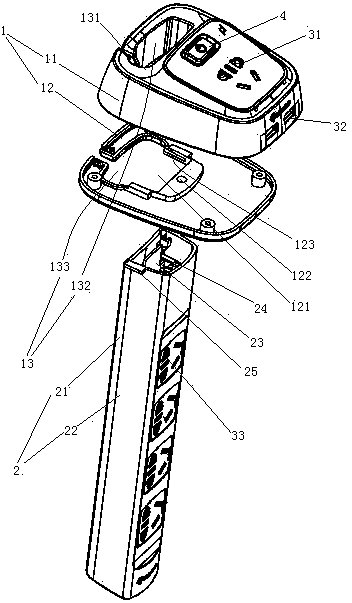 Socket for table with wire hole