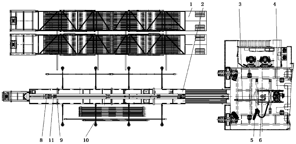 Automatic treatment method for two-single-oil-pipe one-upright pillar drilling rig string