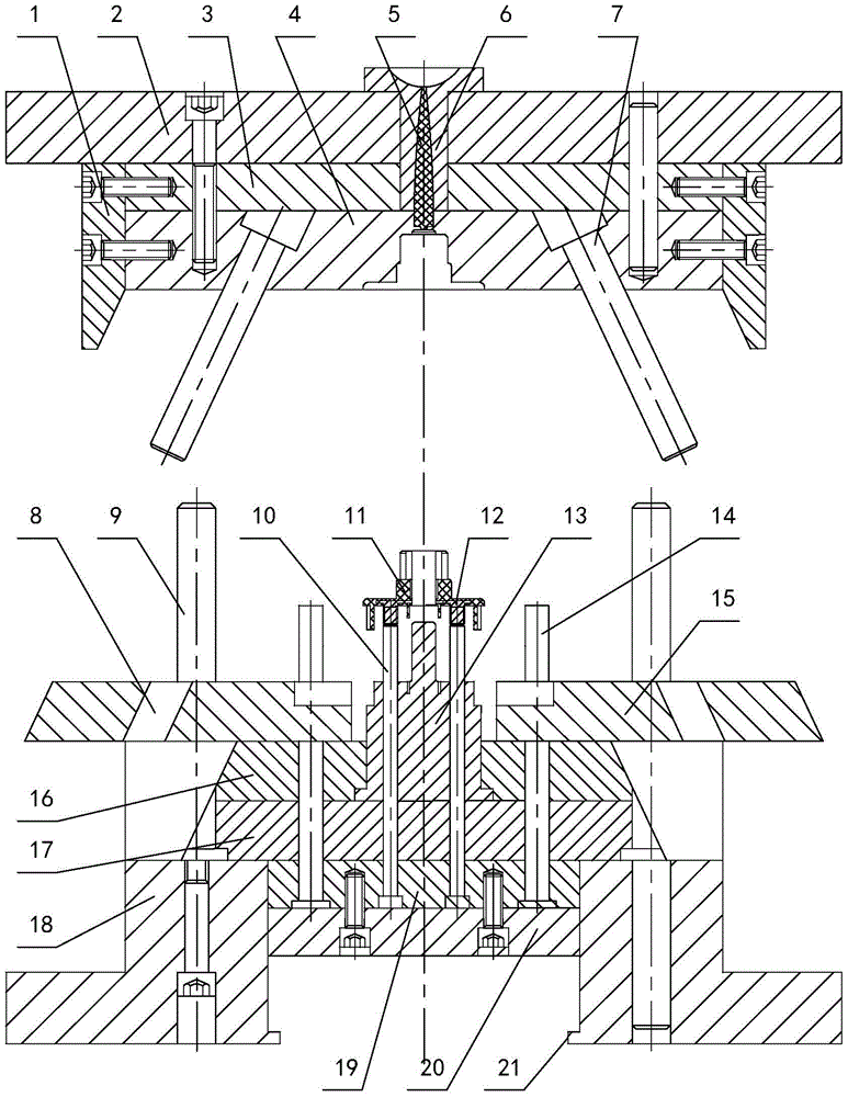 Injection mold for shell cover of magnetized filter device for direct drinking water