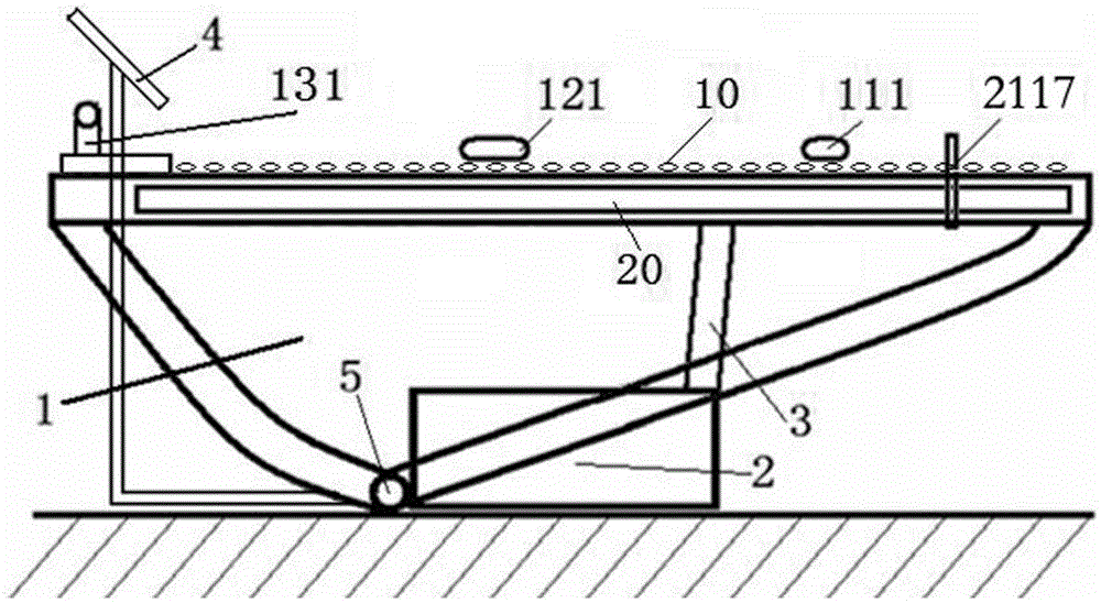 Spine balance adjusting rehabilitation bed promoting passive left-right shaking of buttocks and waist