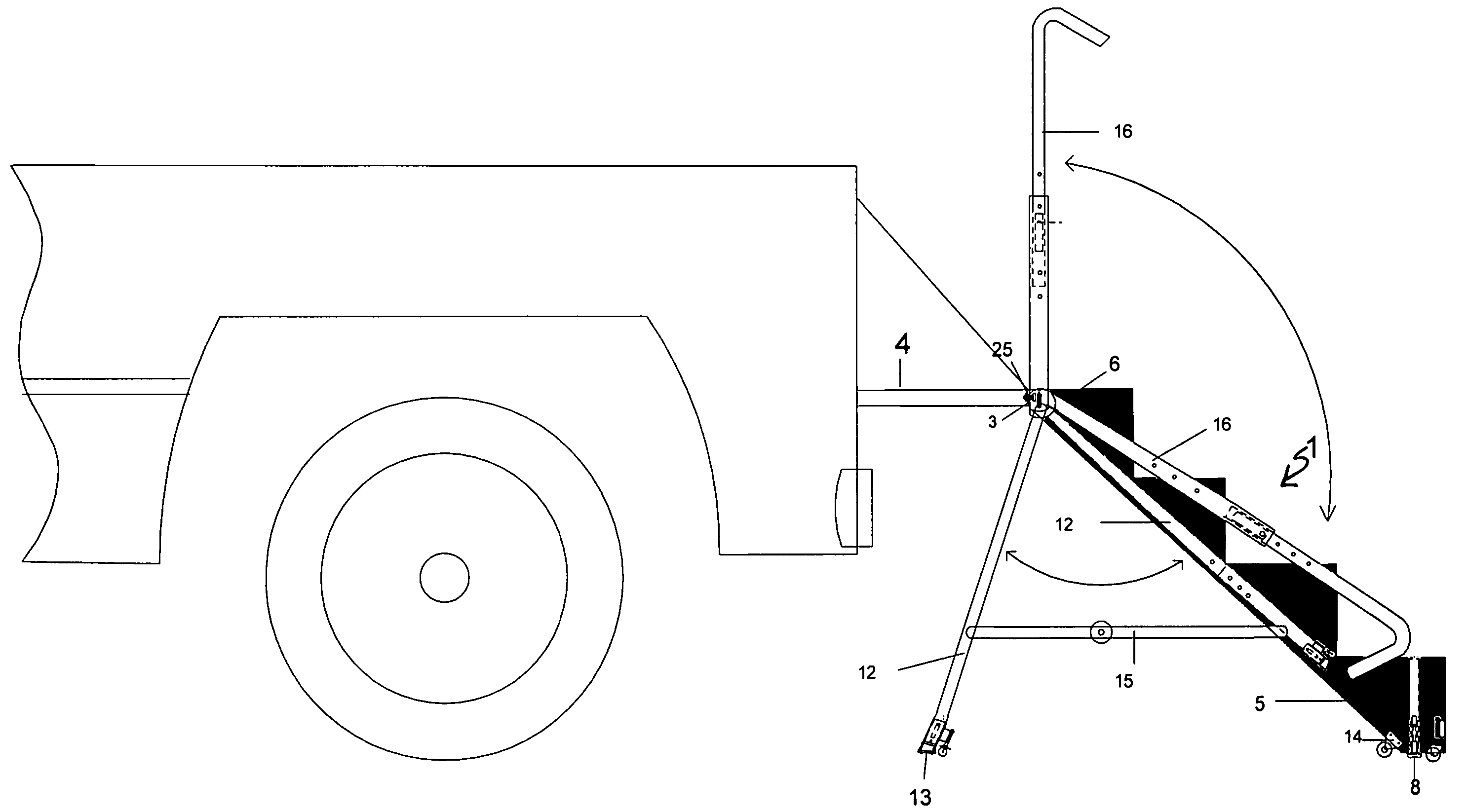 Compact truck tailgate and general purpose utility ladder