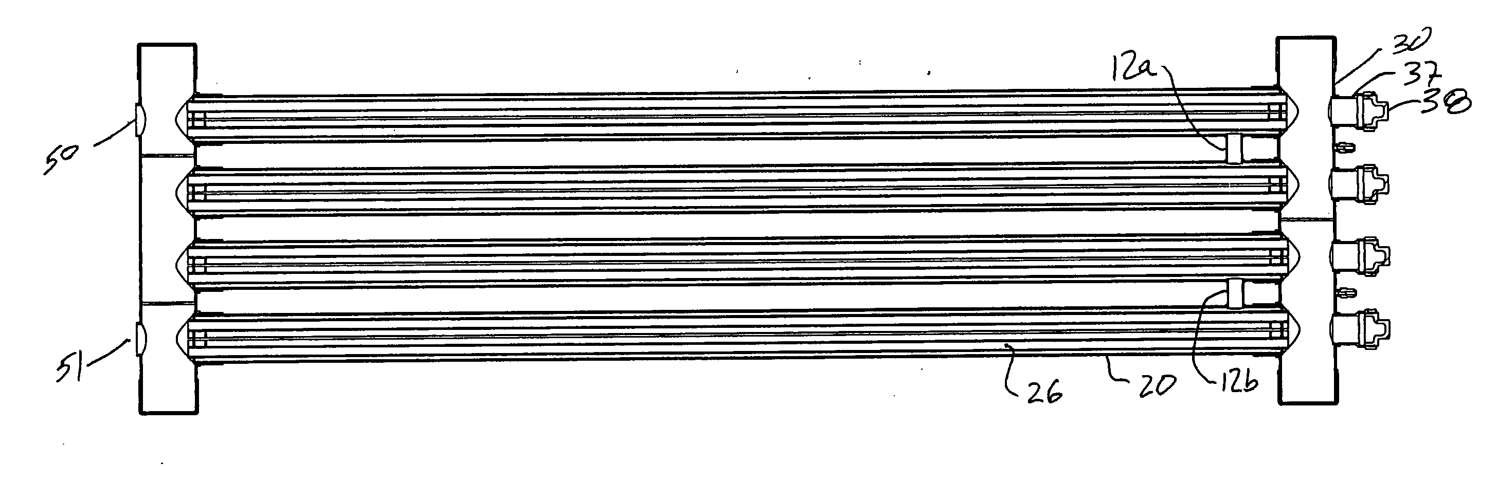 Multi-pass parallel-tube heat exchanger