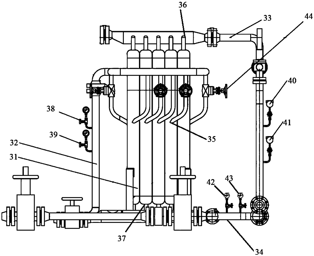 High pressure gas completion testing and natural gas recovery system