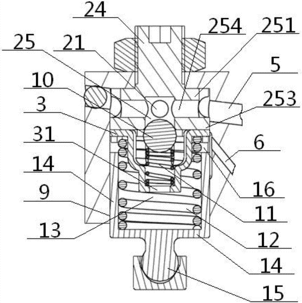 Braking execution mechanism used for engine braking oil way and using method of braking execution mechanism