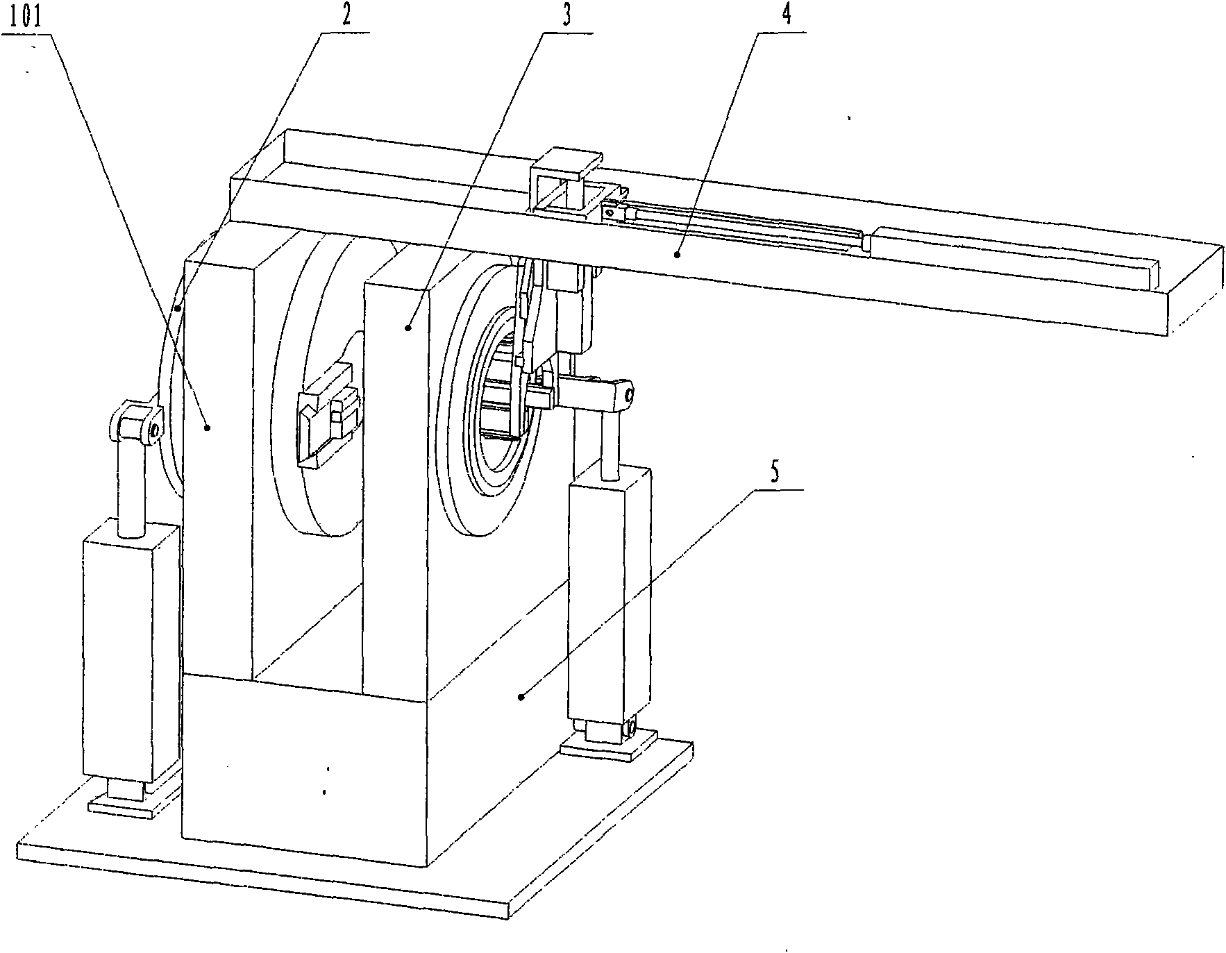 Groove pipe cutting all-in-one machine