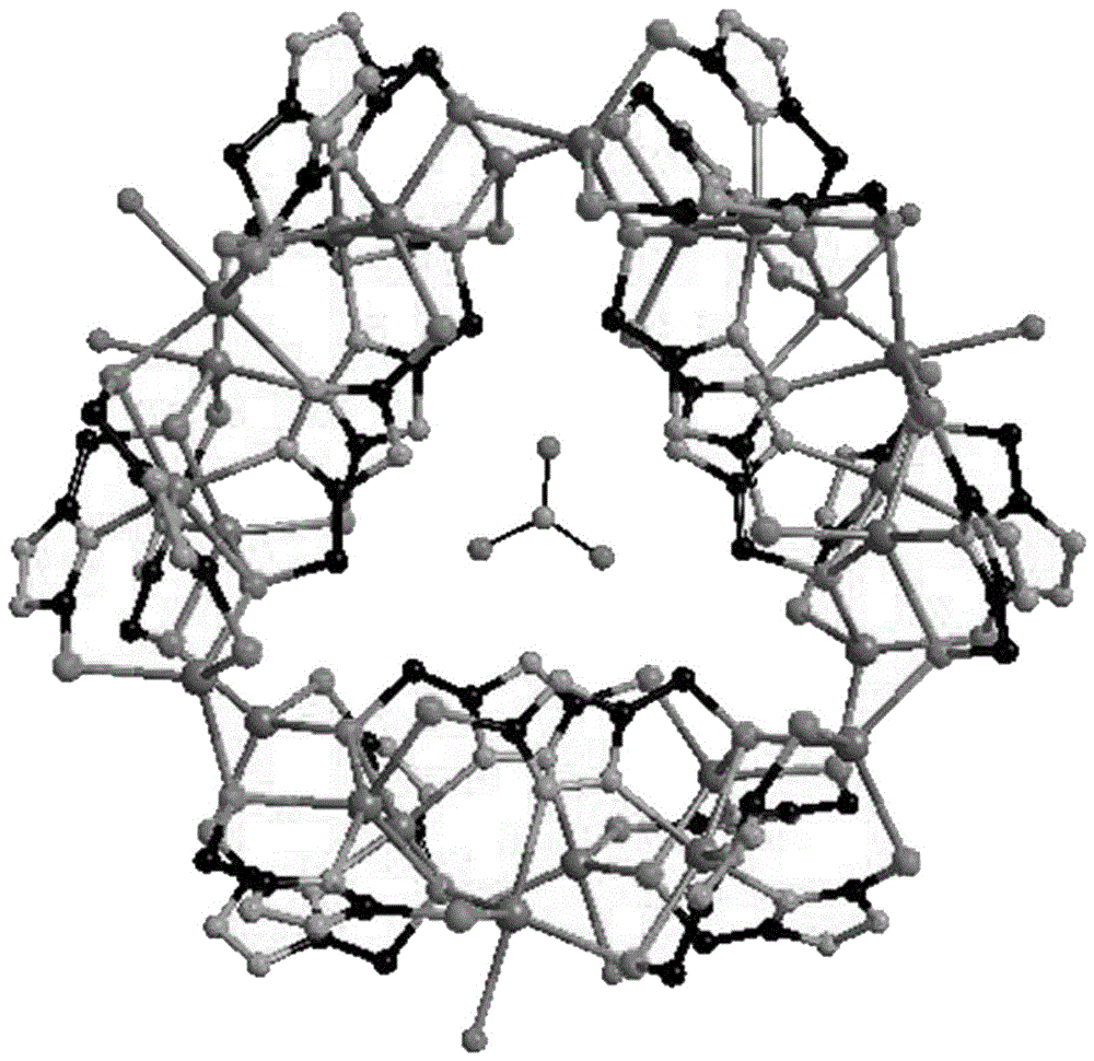 High-nuclear manganese cluster compound based on sulfur-containing triazole ligand and preparation method thereof