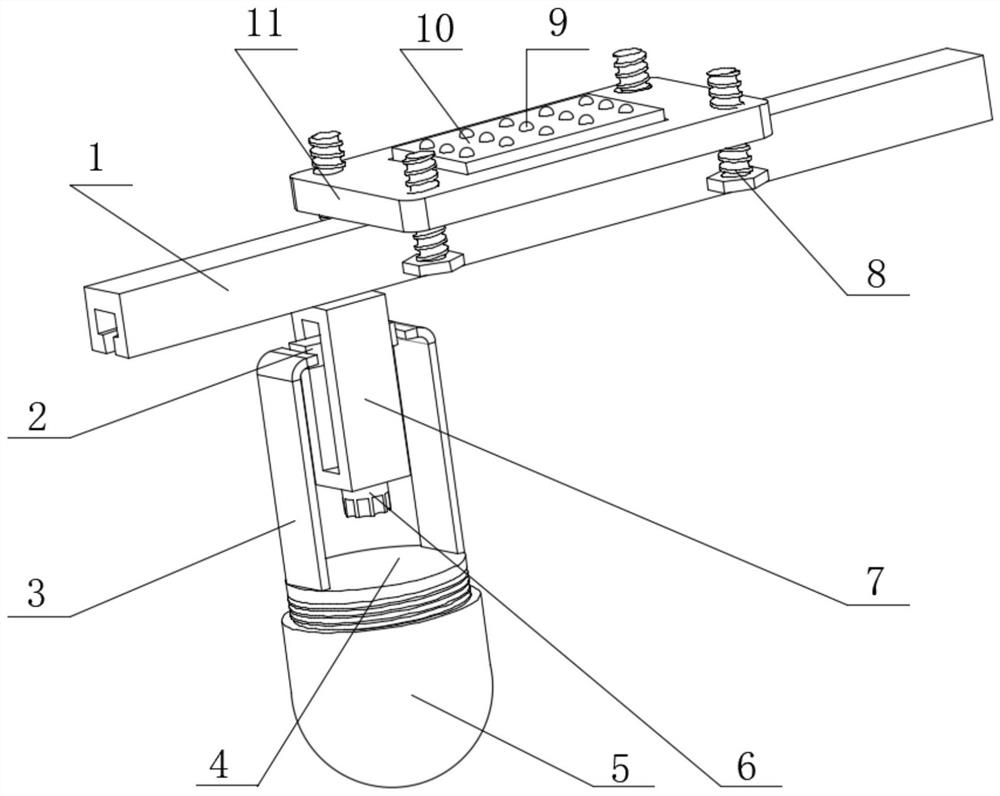 High-degree-of-freedom adjusting type security and protection monitoring equipment mounting device