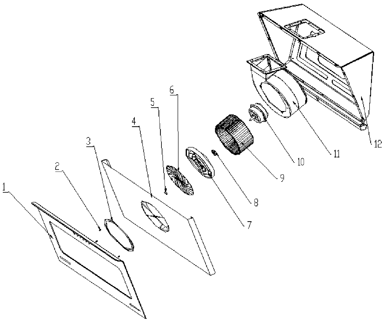 Electromagnetic deflection filter net assembly and range hood with same