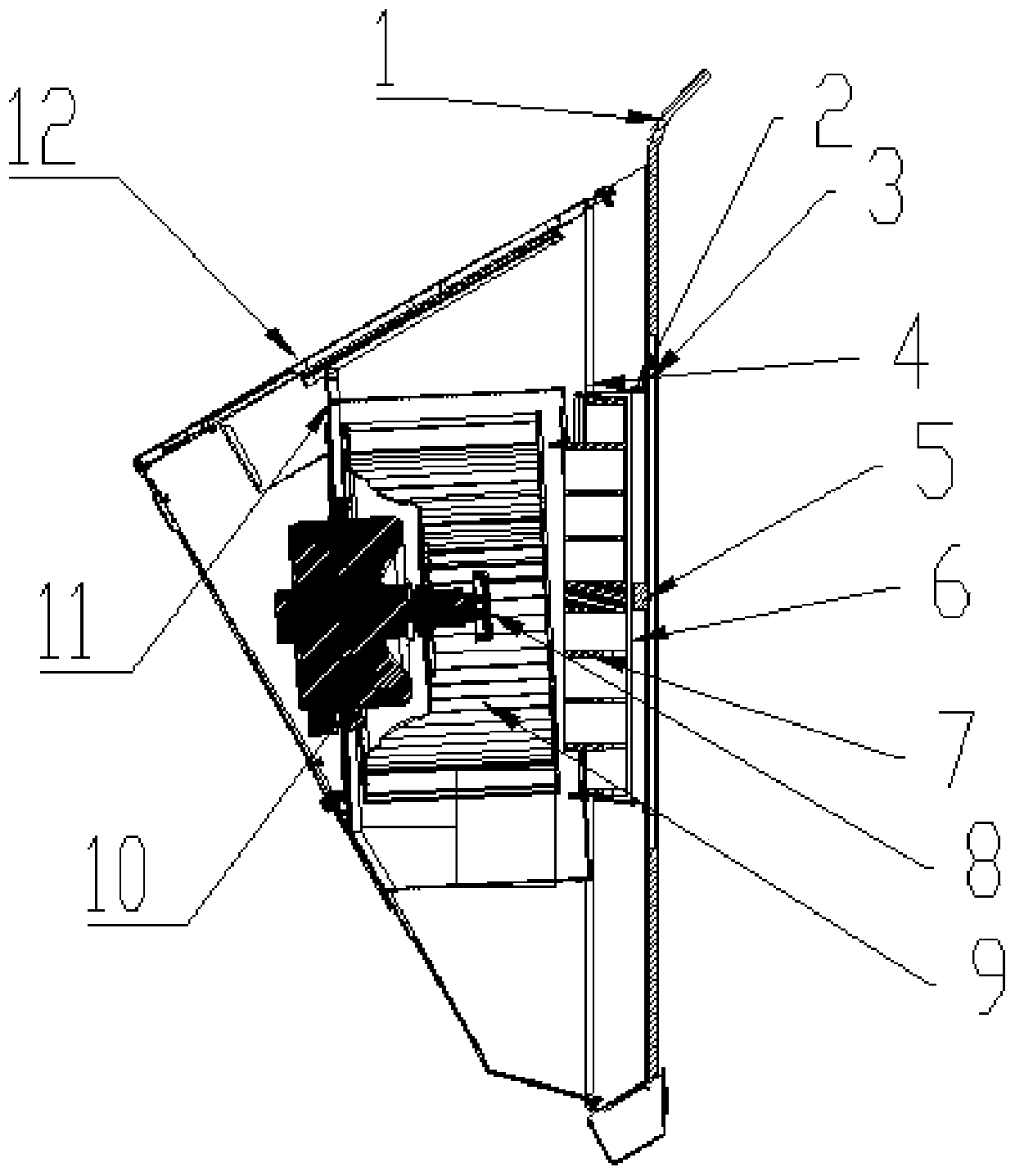 Electromagnetic deflection filter net assembly and range hood with same