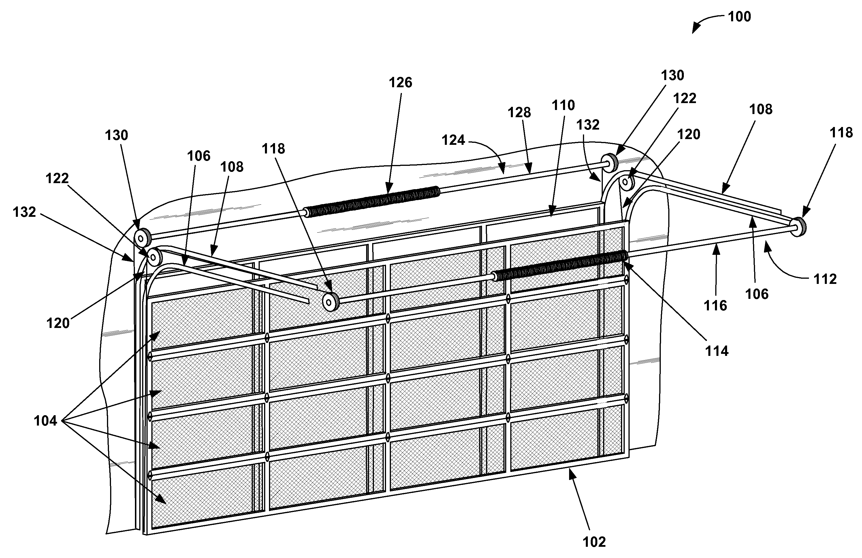 Independently operable secure ventilating garage door