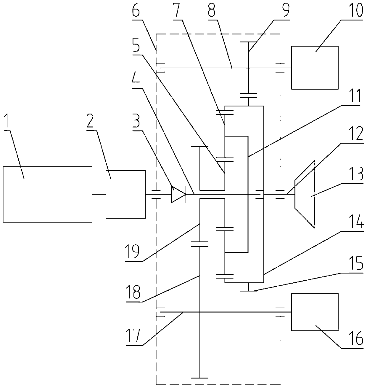 Vehicle hybrid power system achieving multi-power-source coupling