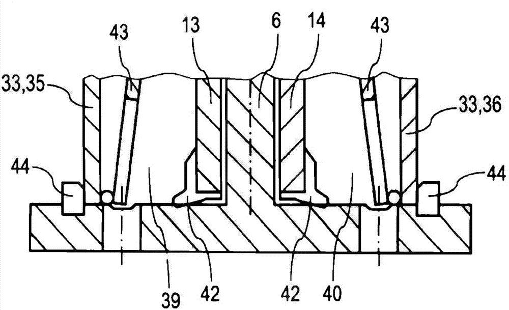 Inline clutch having middle contact pin