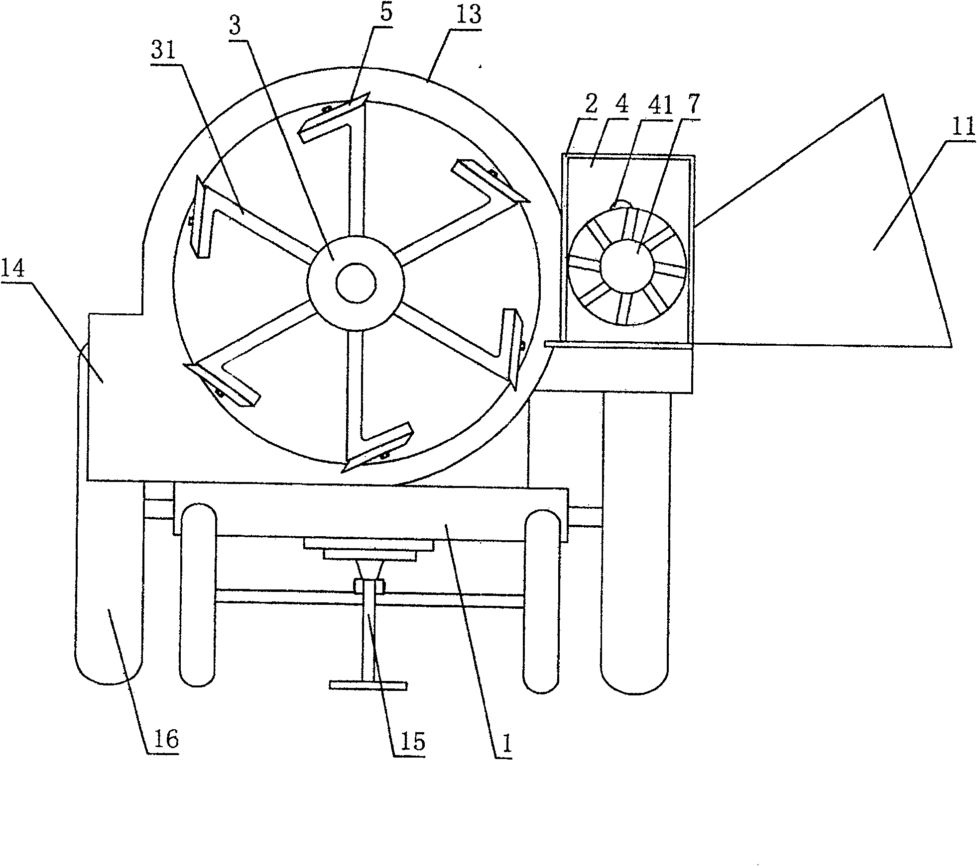 Branch crushing machine