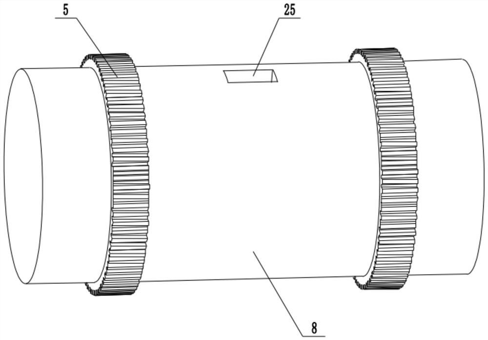 Mesocarp removing device in canned orange agricultural product processing