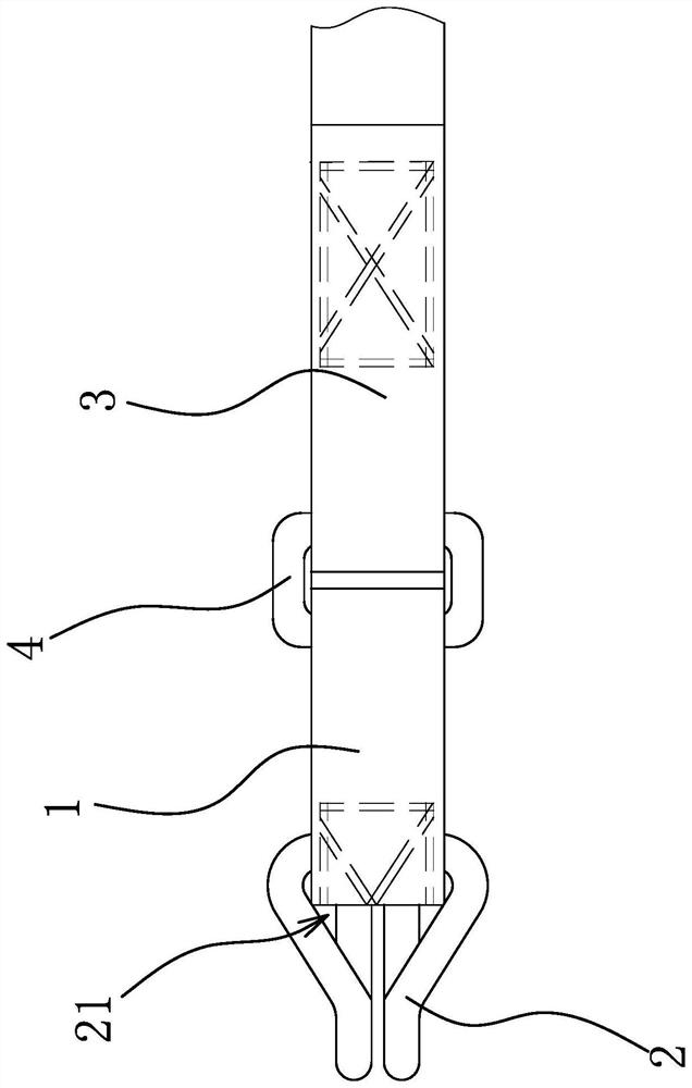 Connecting structure for binding belt and hook