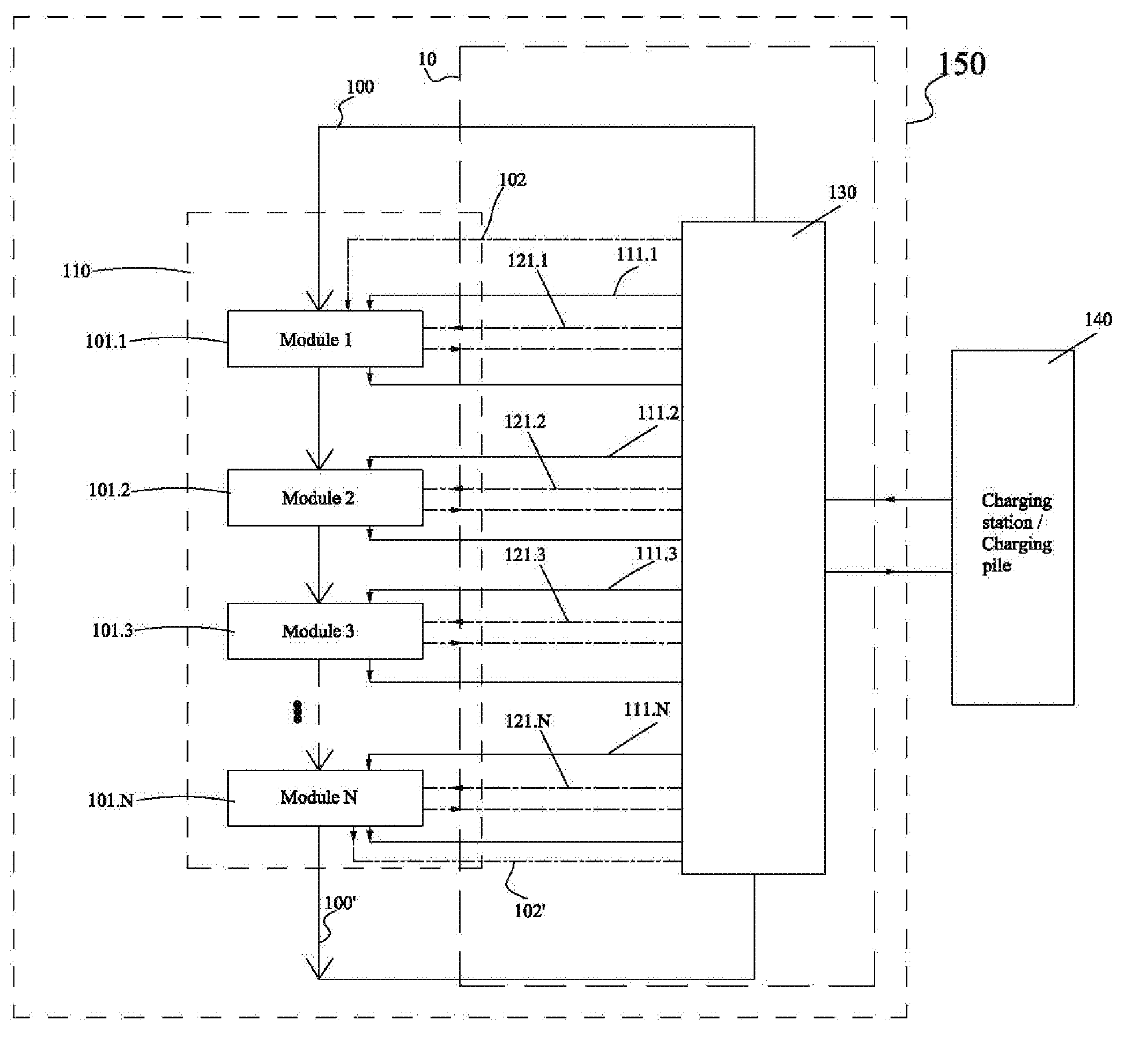 Battery pack, battery charging station, and charging method