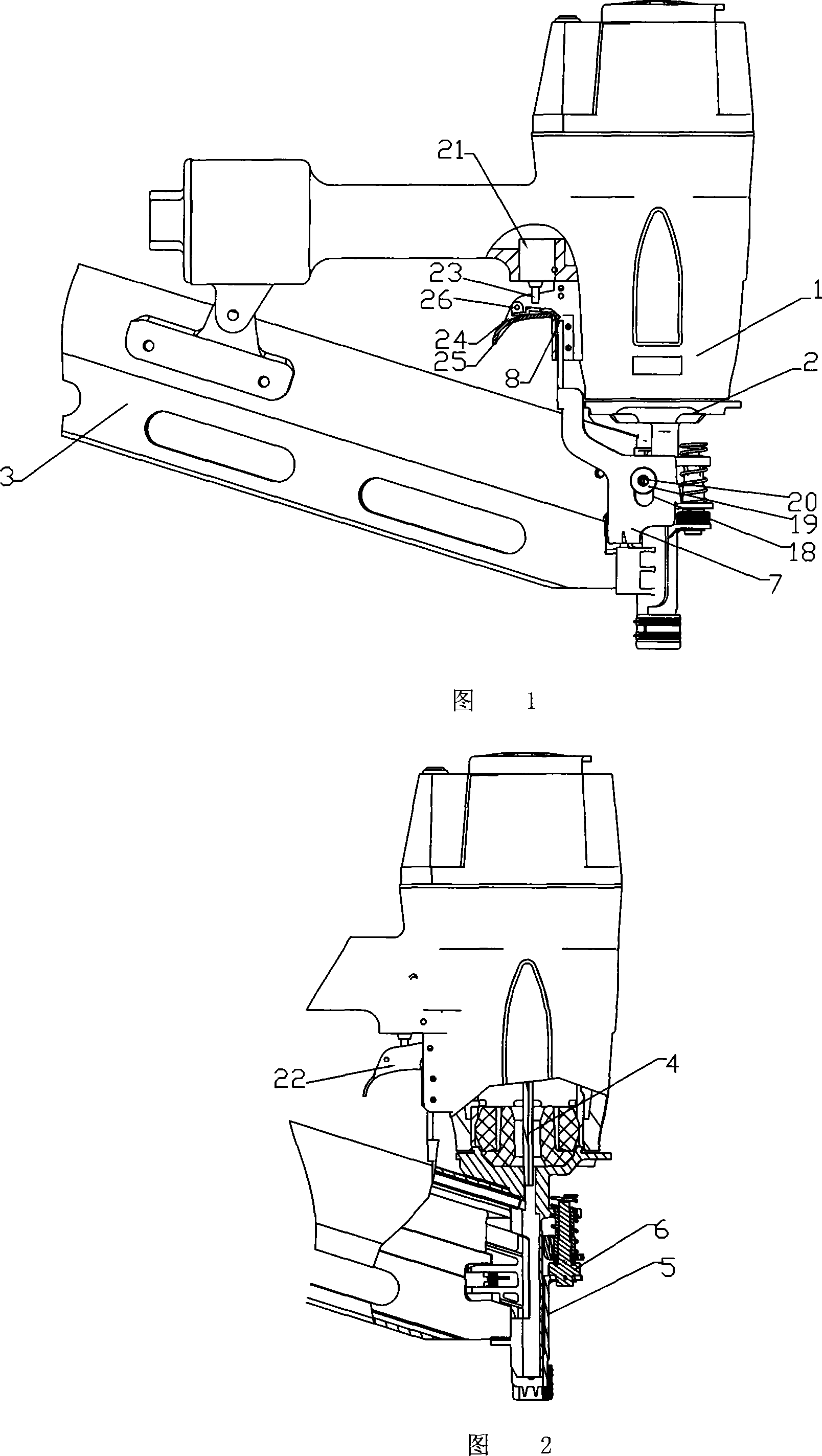 Pneumatic rivetter without idle operation