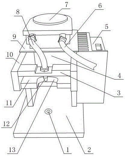 Device for filling reagent tubes with liquid medicine