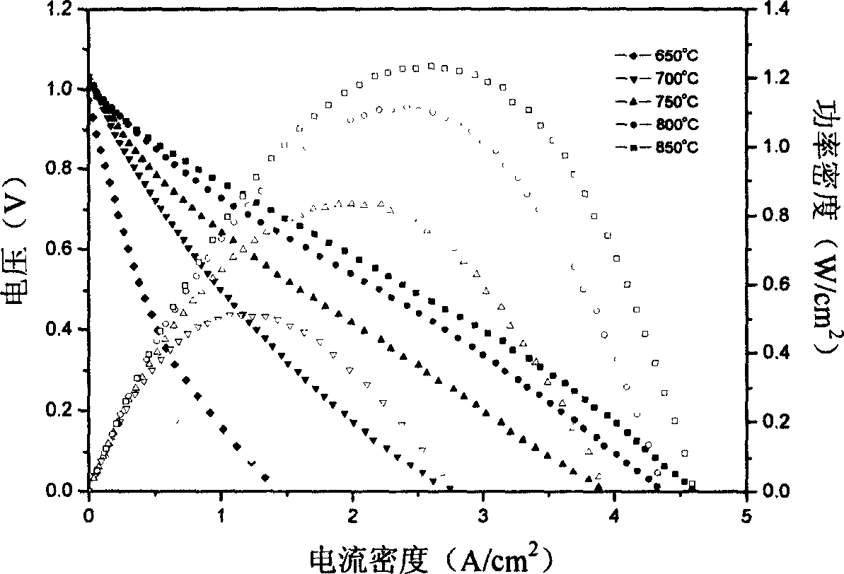 Method for preparing anode-support type yttrium oxide stable zirconium oxide electrolyte membrane