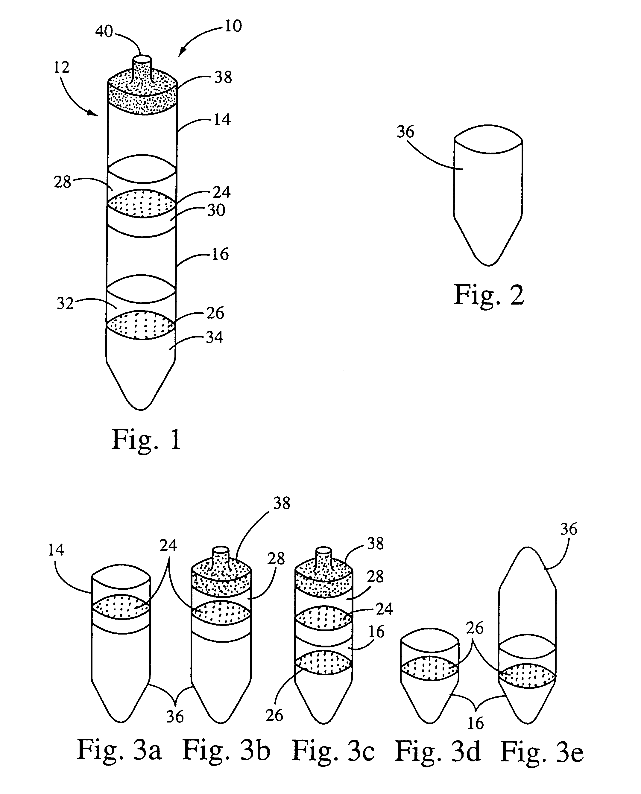 Molecule separation device and method combining multiple filtration media