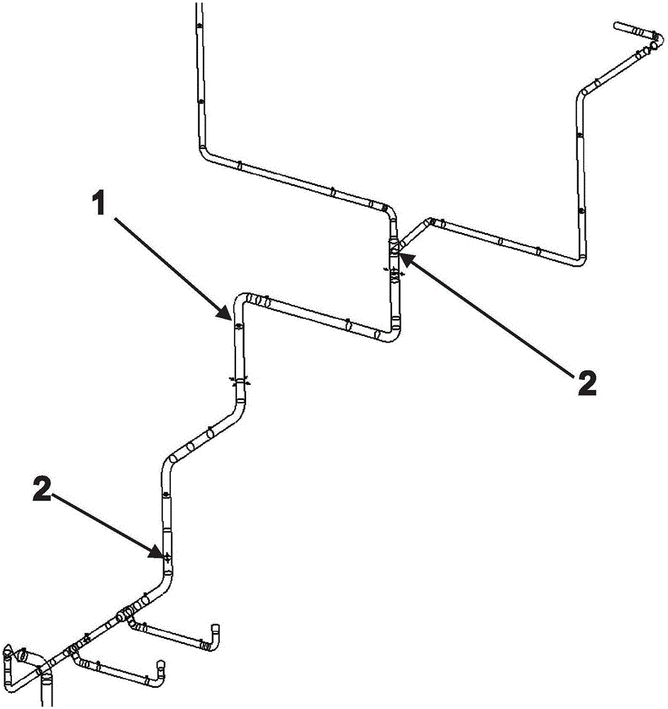 Limiting device for high-temperature reheat steam pipeline and arranging method of limiting device