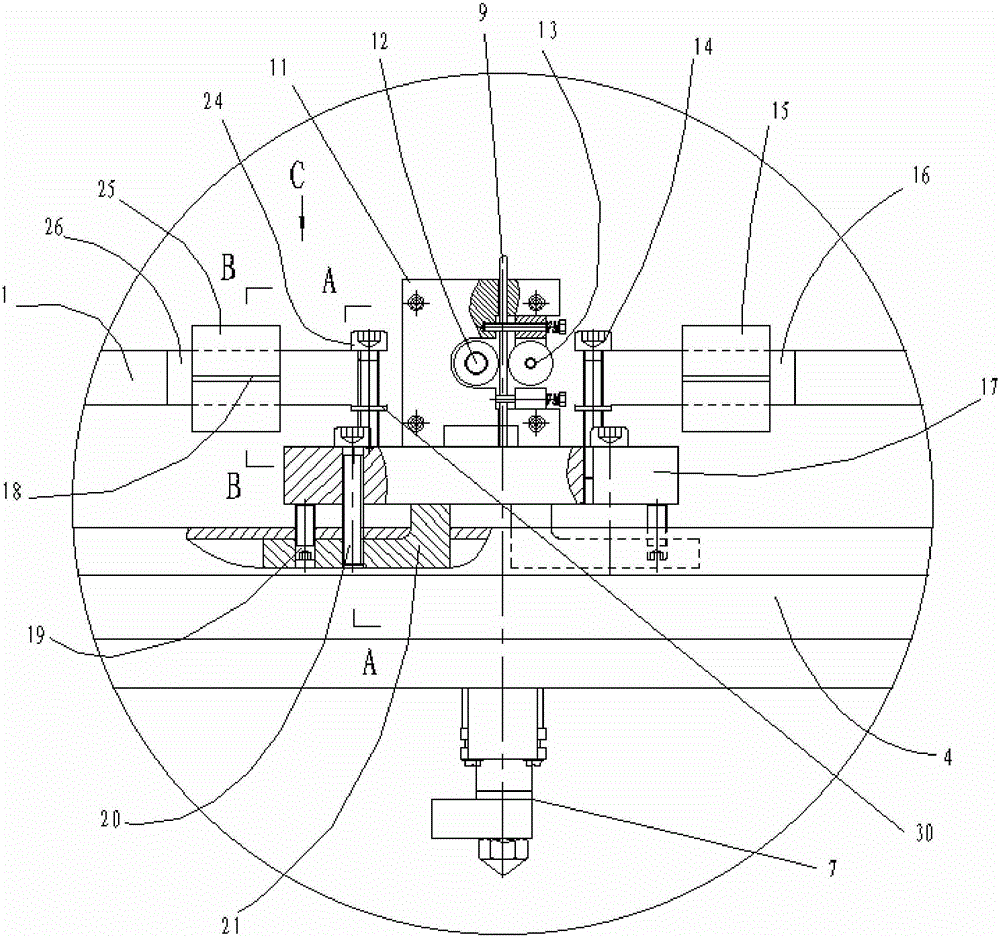 Printing head walking structure of 3D printer