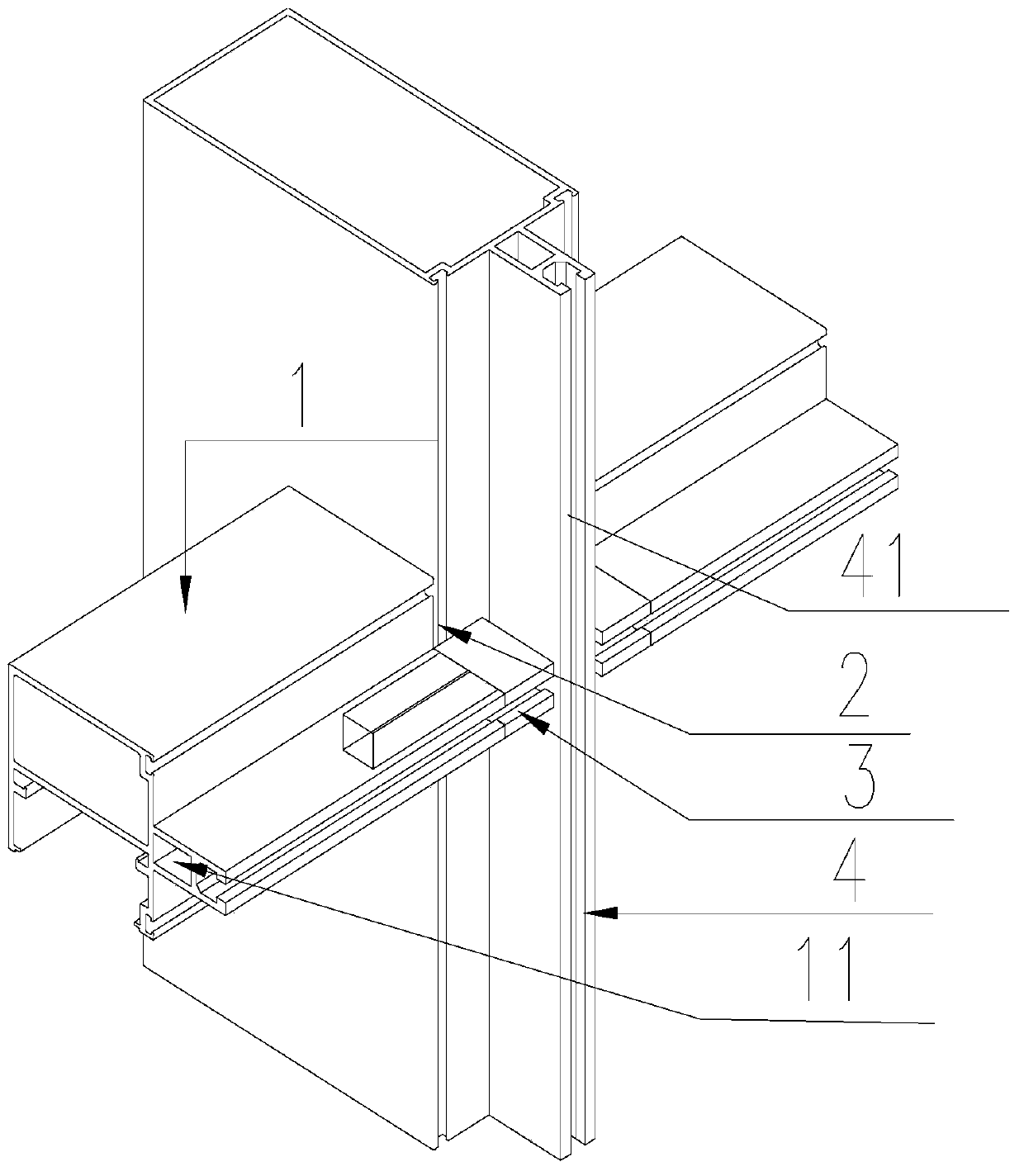 Water leakage preventing system of exposed framing glass curtain wall