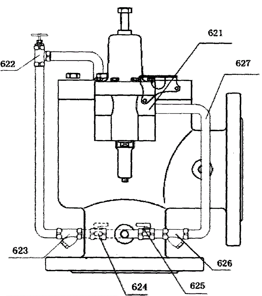 A positive and negative pressure water hammer control valve group of airbag type ventilating and draining type