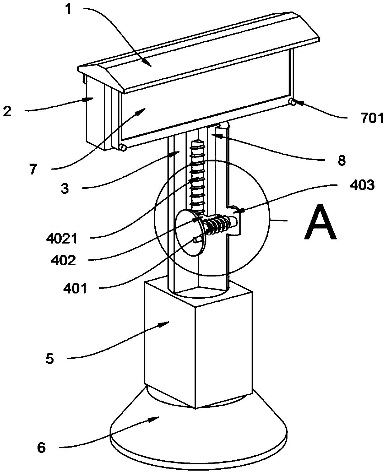 Double-mechanism warning device based on road and bridge construction