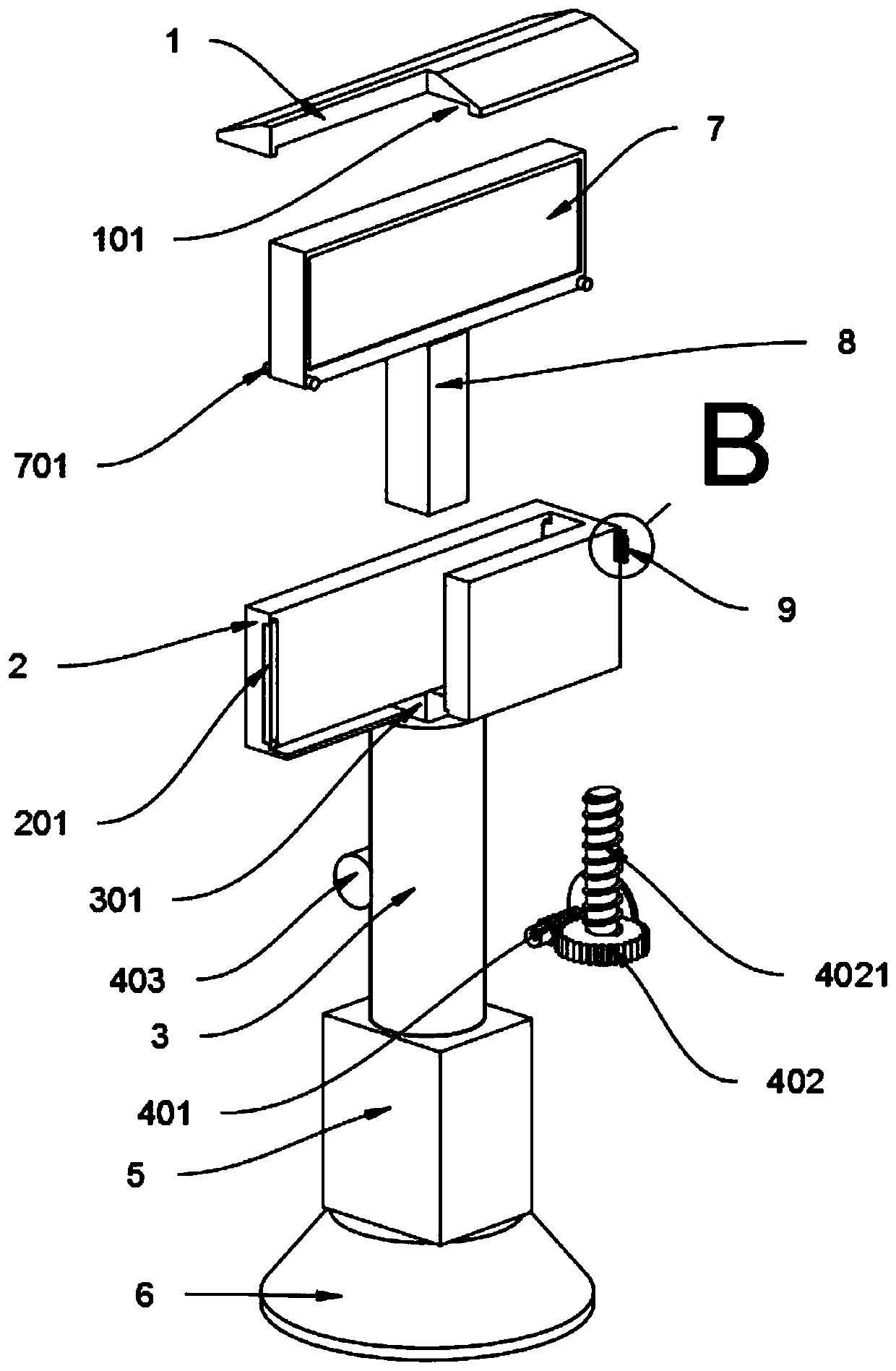 Double-mechanism warning device based on road and bridge construction