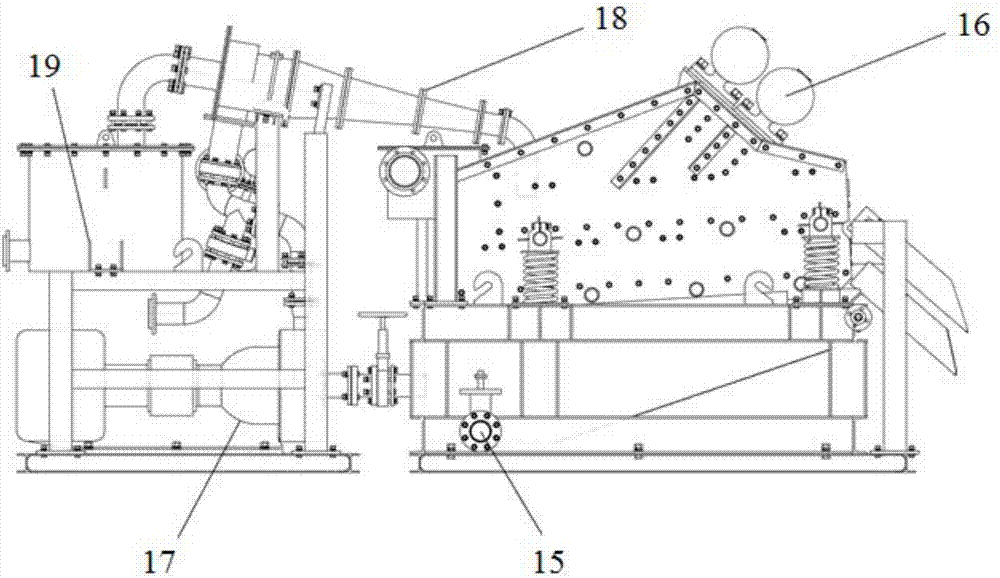 Movable contaminated bottom sediment on-site treatment integral device and treatment process thereof