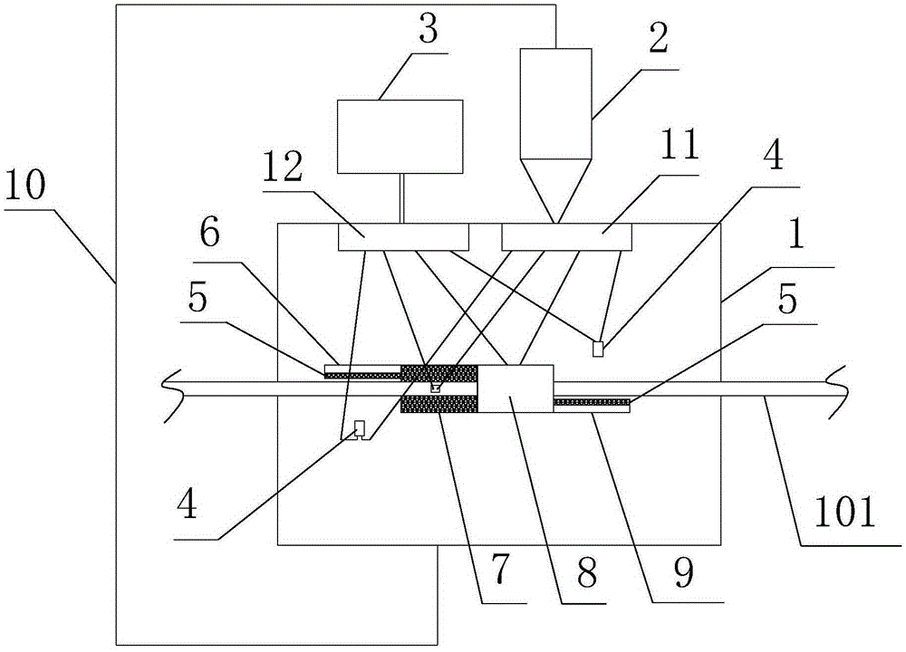 Machining device for matt cable