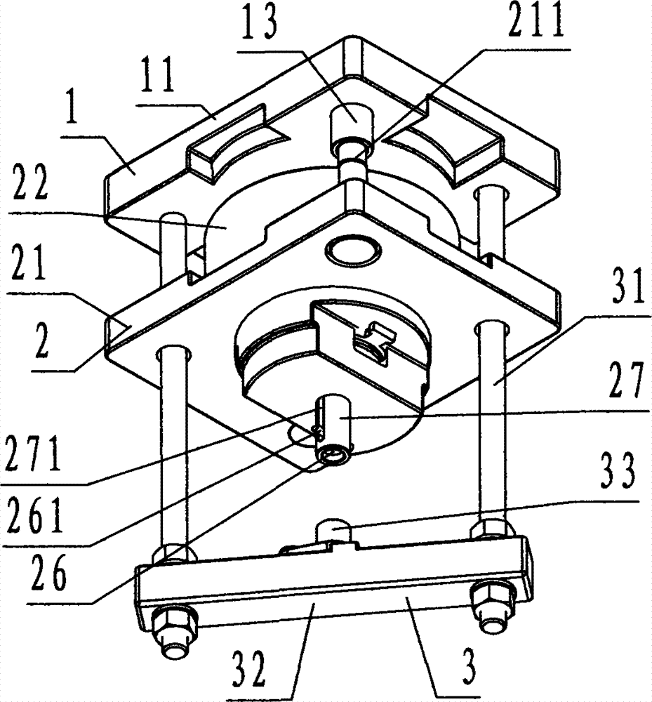 Half stamp forging forming die